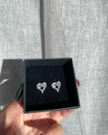 Fern Heart Studs