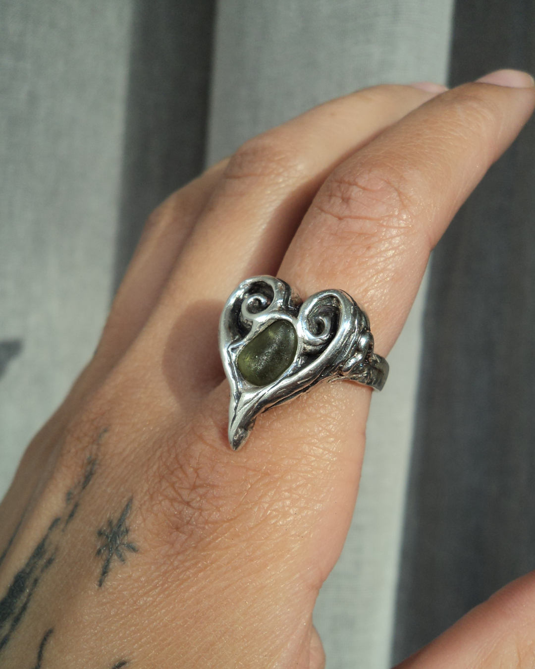 Seaglass Fern Ring
